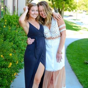 For Love & Lemons Ivory Carmine Maxi Dress